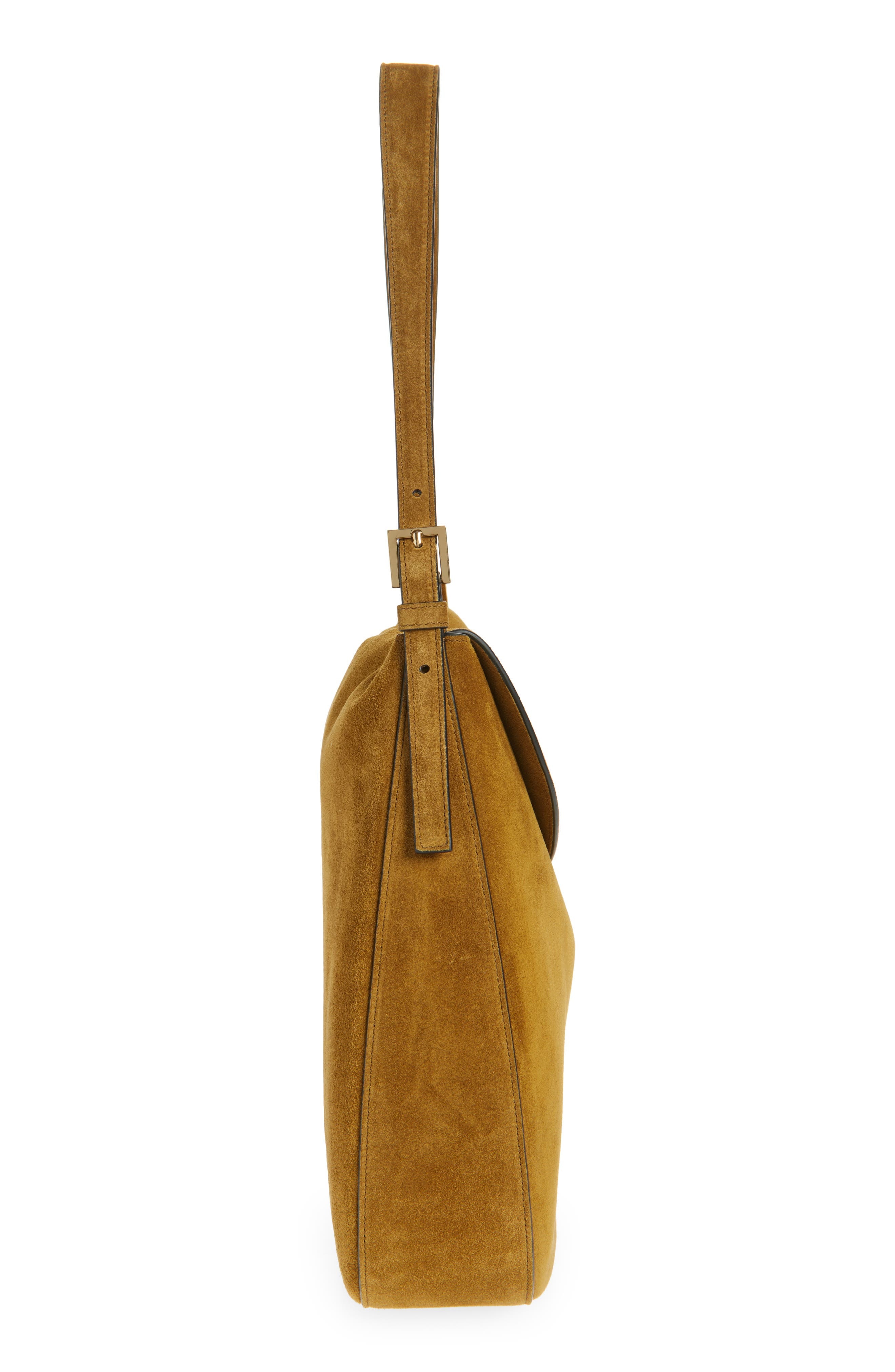 SAVETTE Large Tondo Suede Hobo Bag in Sepia at Nordstrom - 6