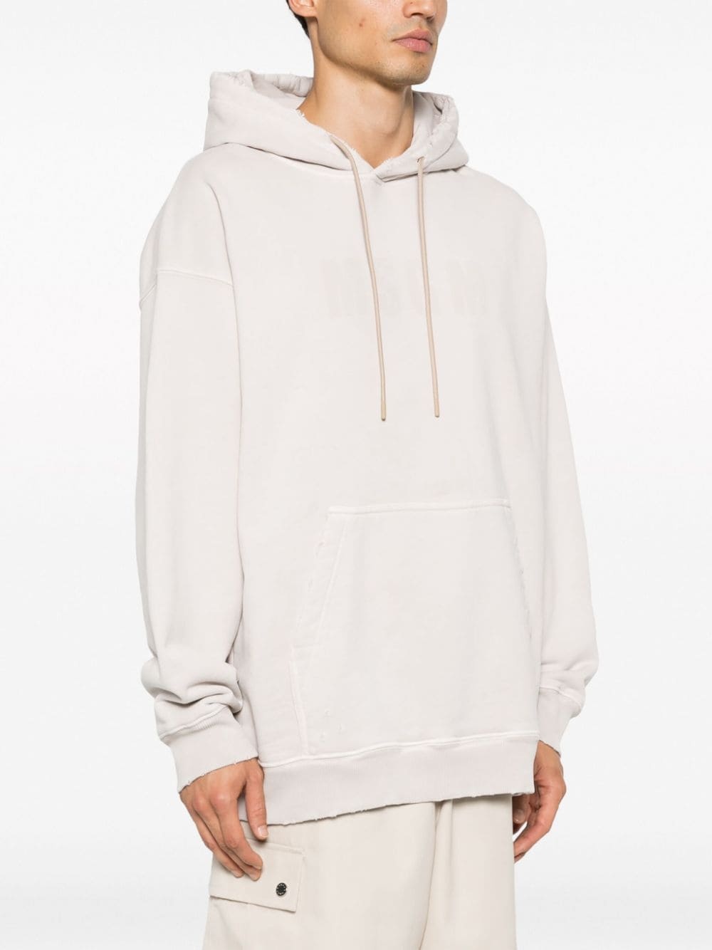 tonal logo-print cotton hoodie - 3