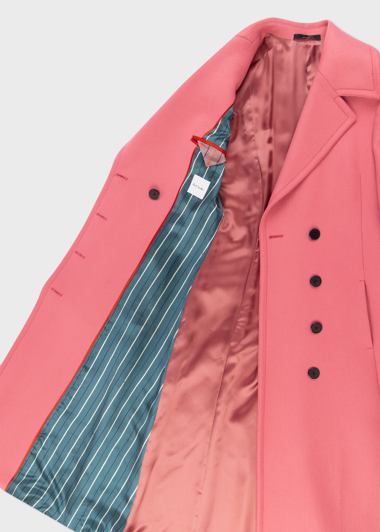 Pink Wool-Cashmere A-Line Coat - 4