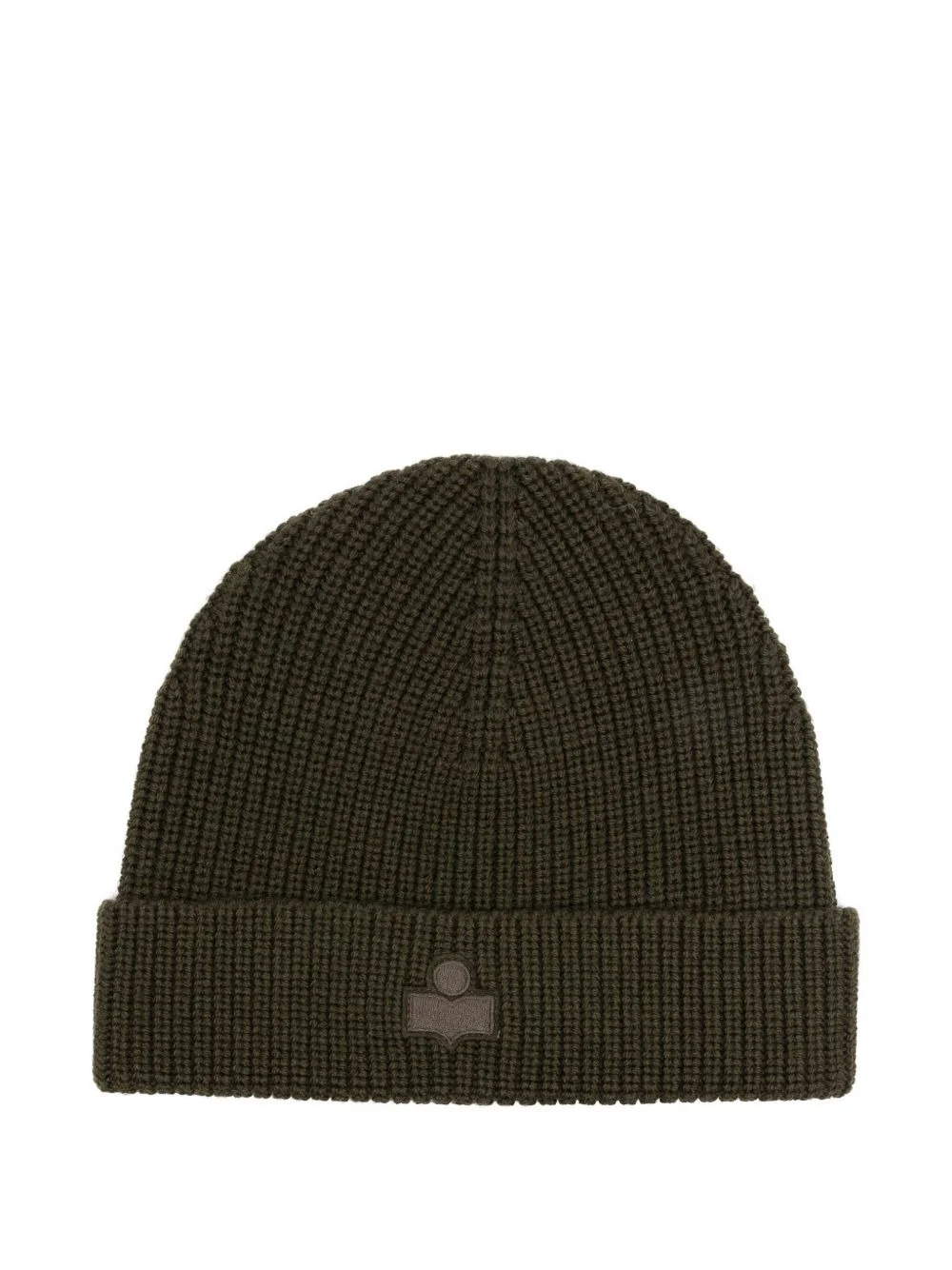 ribbed logo beanie - 1