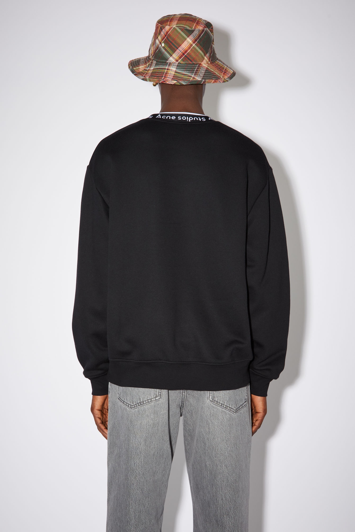 Acne Studios Logo rib sweatshirt - Black | REVERSIBLE