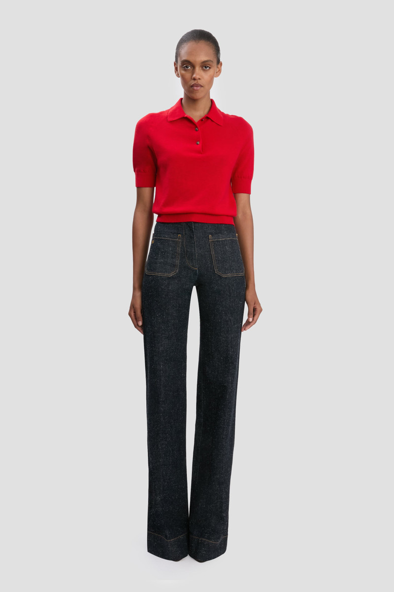 Victoria Beckham Alina Jean In Indigo outlook