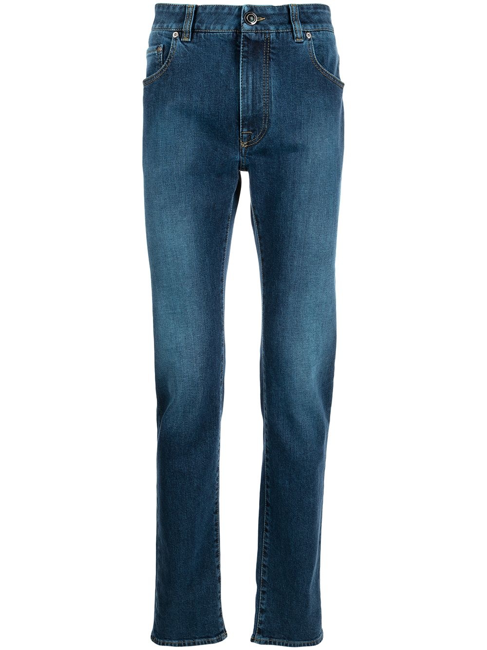 mid-rise slim-fit jeans - 1