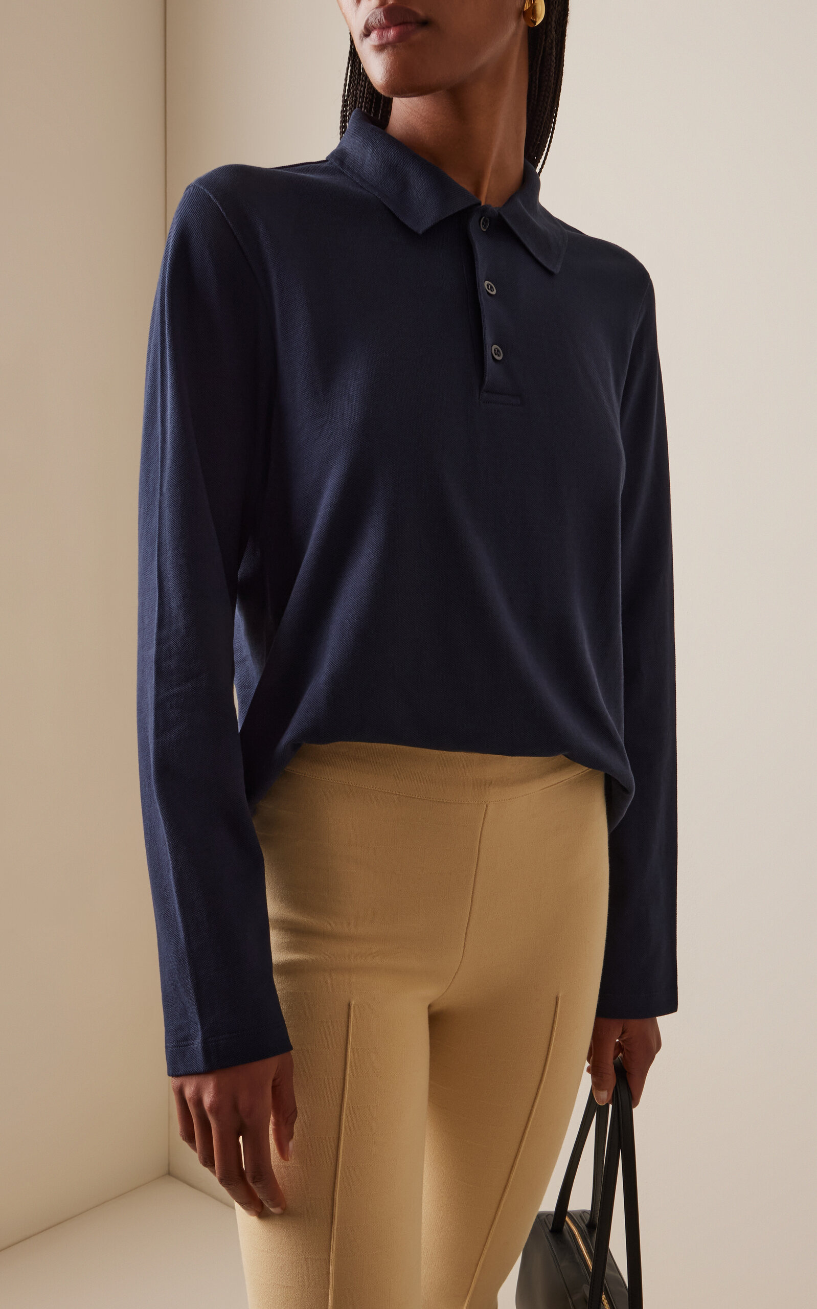 Diana Cotton Polo Shirt navy - 3
