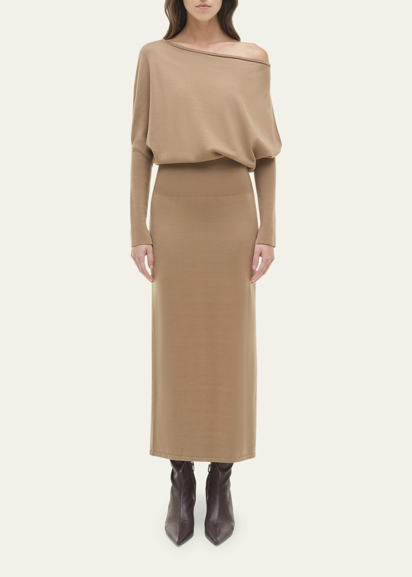 Janese Off-The-Shoulder Knit Midi Dress - 2