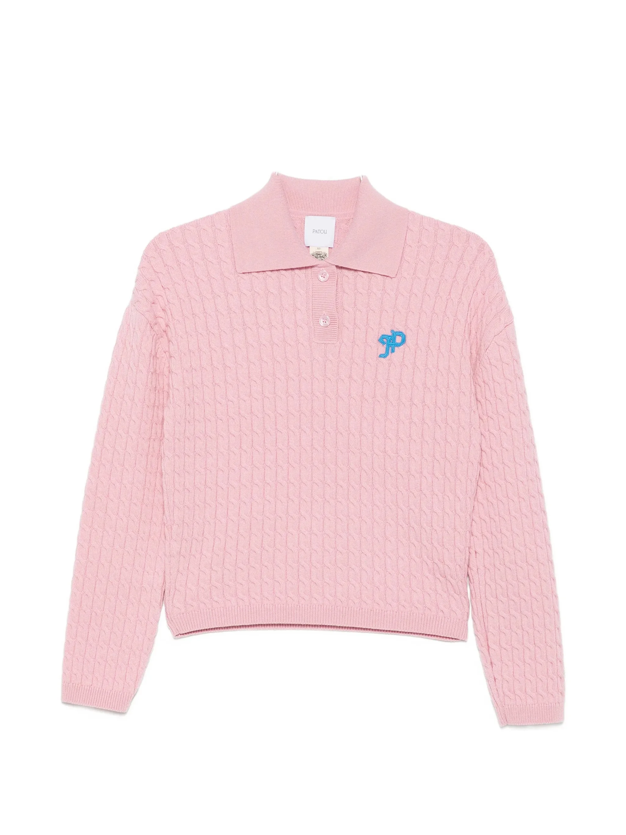 Patou Cable-knit Polo-collar Sweater - 1