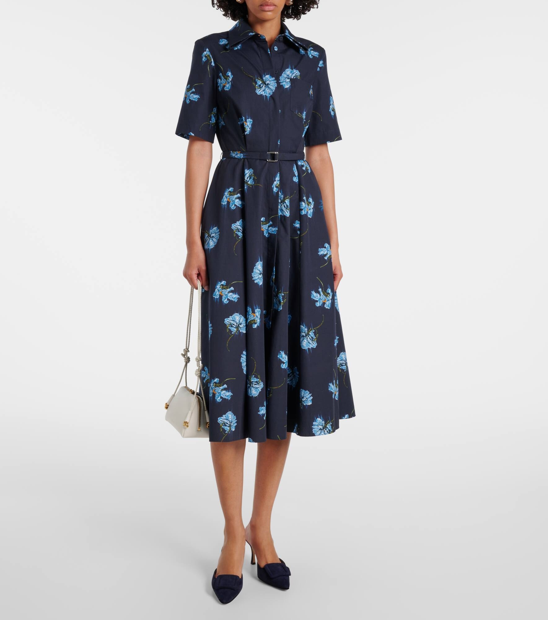 Floral cotton shirt dress - 2