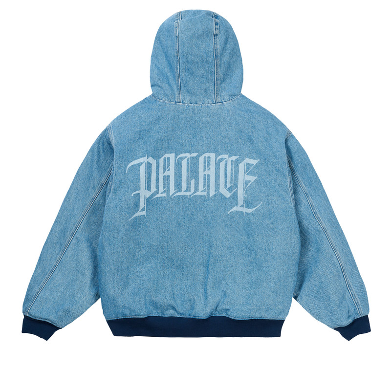 HOODED SHERP JACKET DISTRESSED LIGHT STONE WASH 3