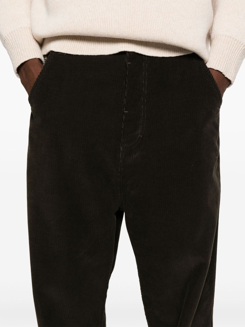 corduroy straight-leg trousers - 5