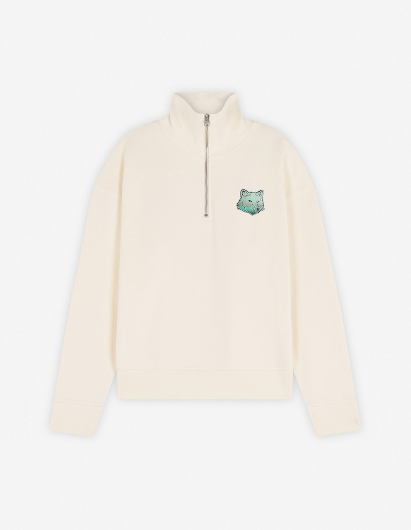 6-18 MAISON KITSUNE 비치 클럽 HALF ZIP COMFORT SWEATSHIRT 1