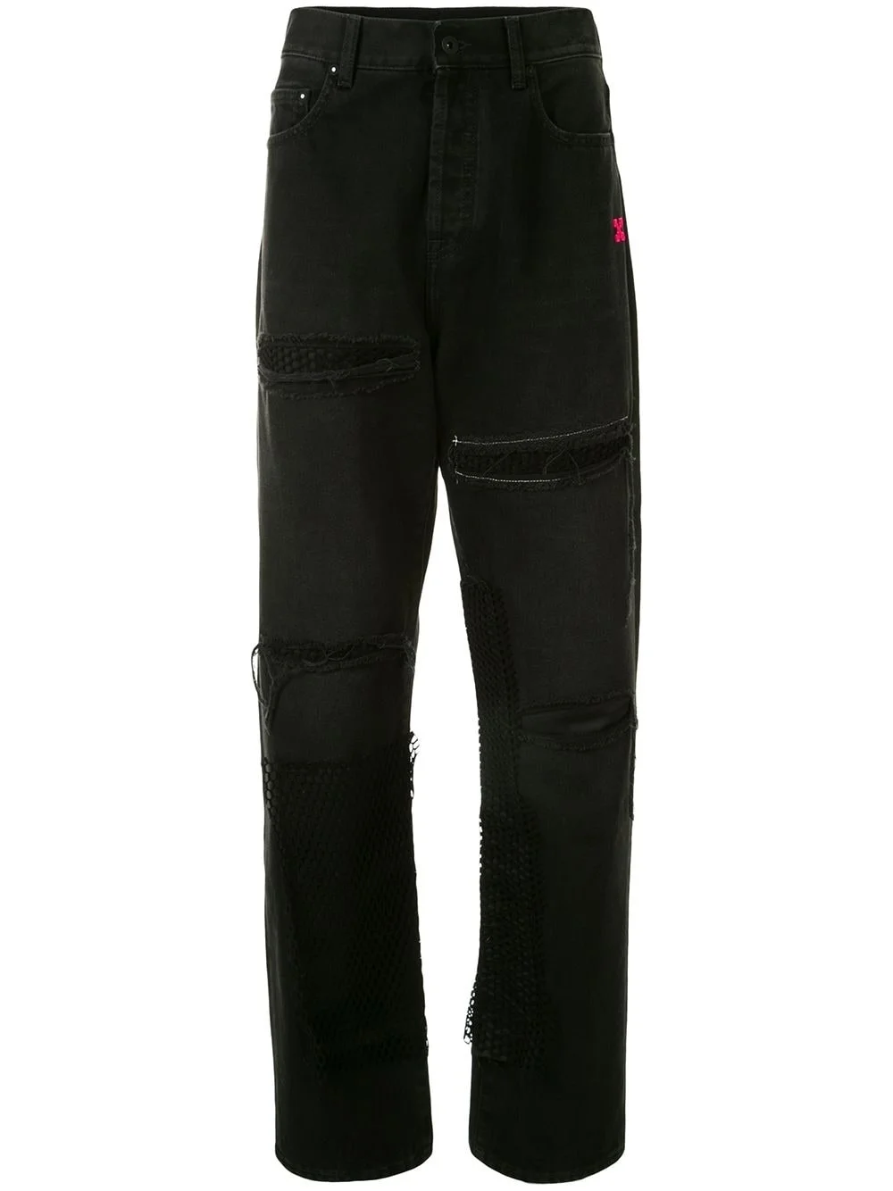 ripped Arrows-logo jeans - 1