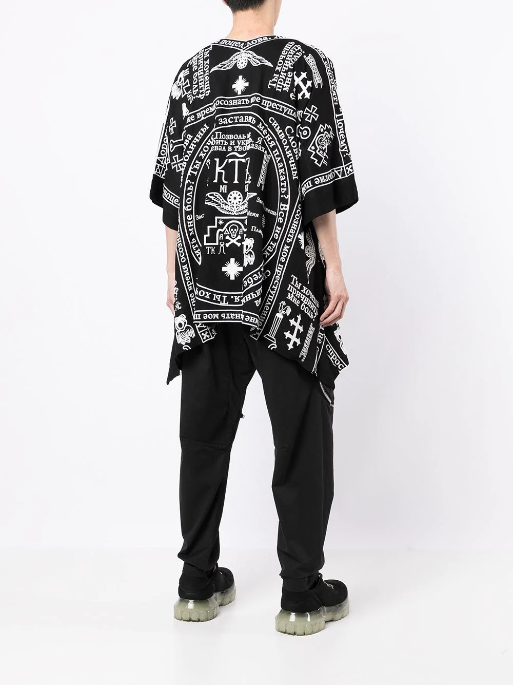 church print kaftan shirt - 5