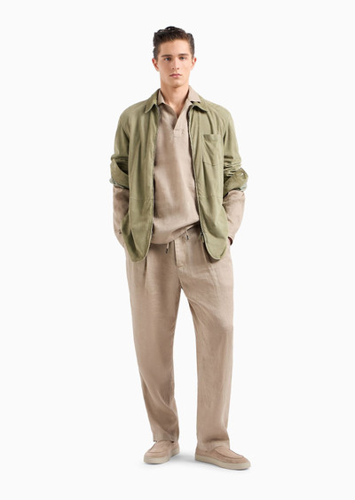 GIORGIO ARMANI Shirt in linen canvas outlook