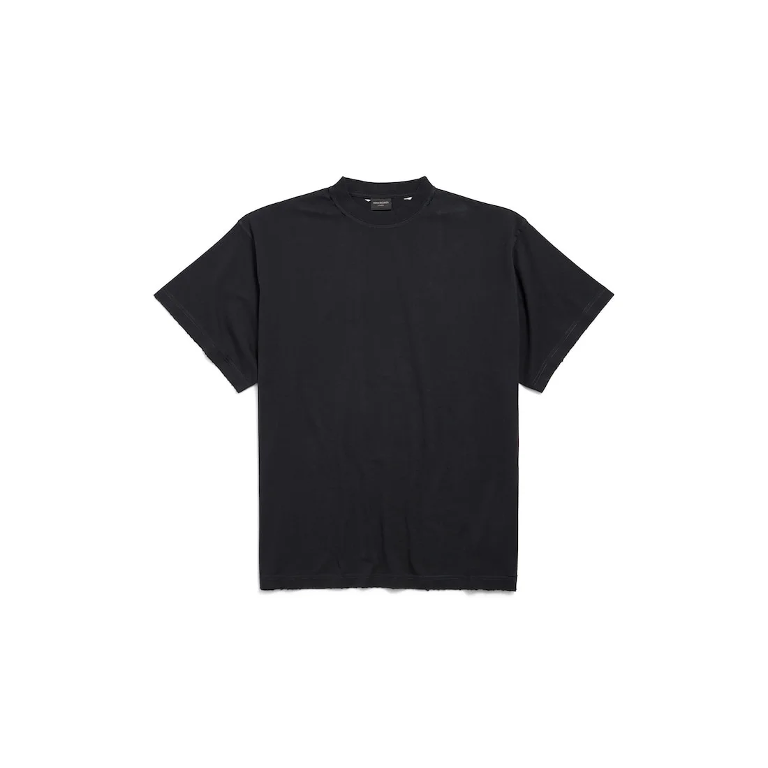 Men's Security Tape Logo T-shirt Oversized in Black Faded/red - 1