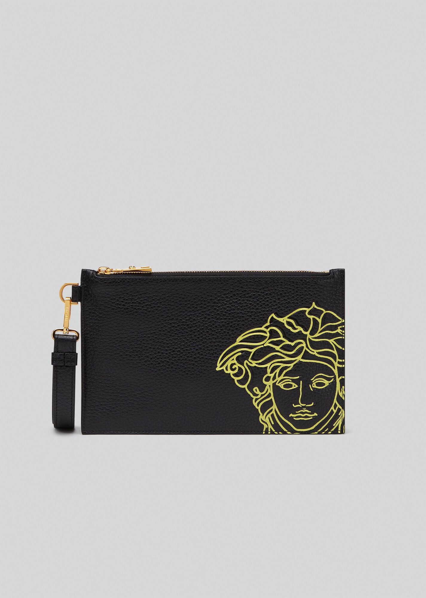 Pop Medusa Flat Leather Pouch - 1