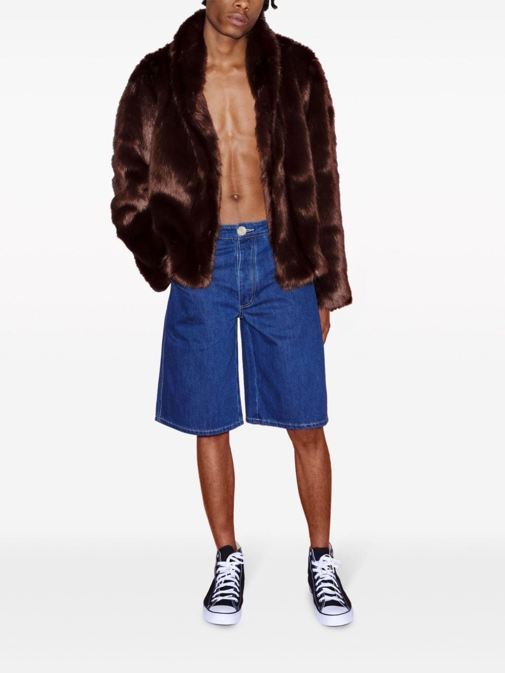 x Violet Getty faux-fur jacket - 3