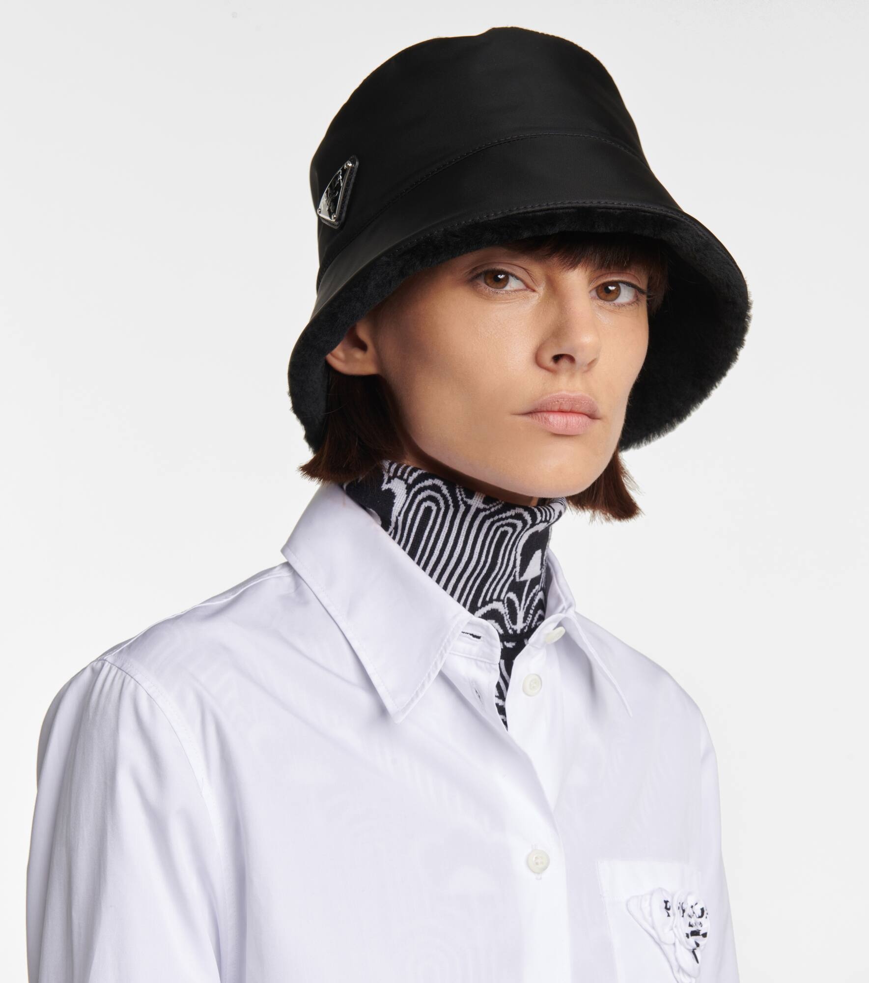 Re-Nylon shearling-lined bucket hat - 2