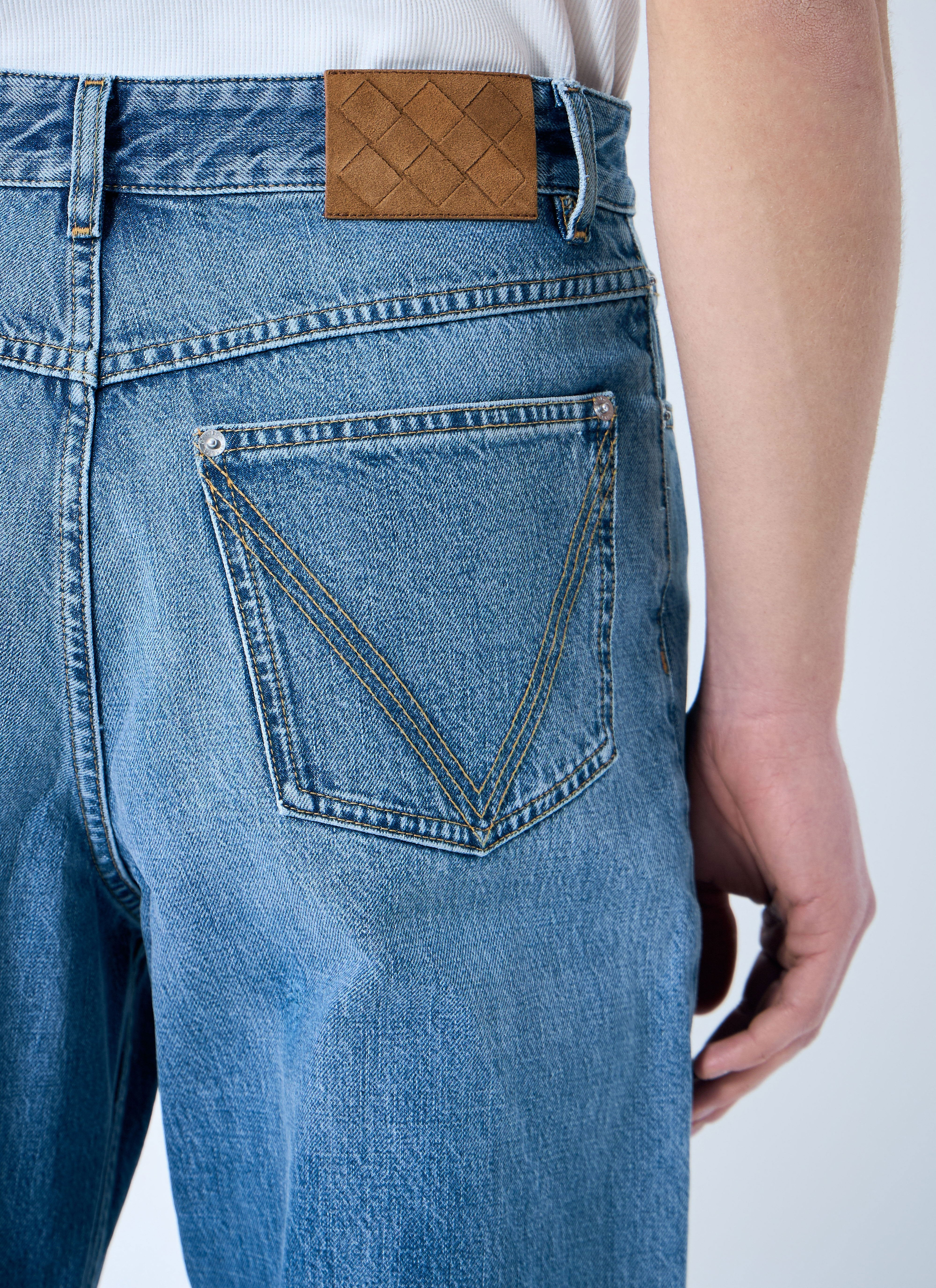 Bottega Veneta Men Indigo Wide Leg Jeans - 6