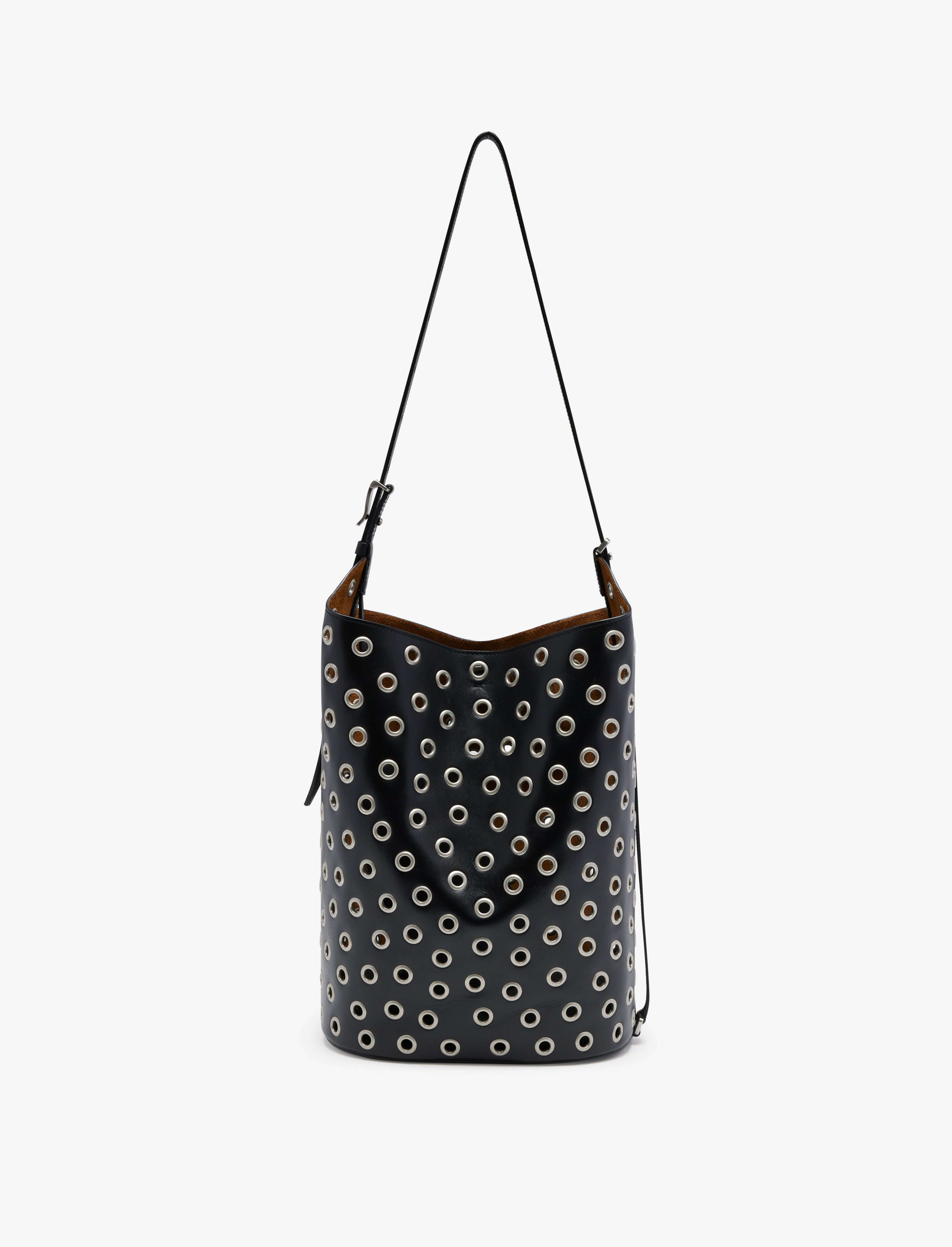 Brant Bucket Bag in Eyelet Covered Smooth Calf - 4