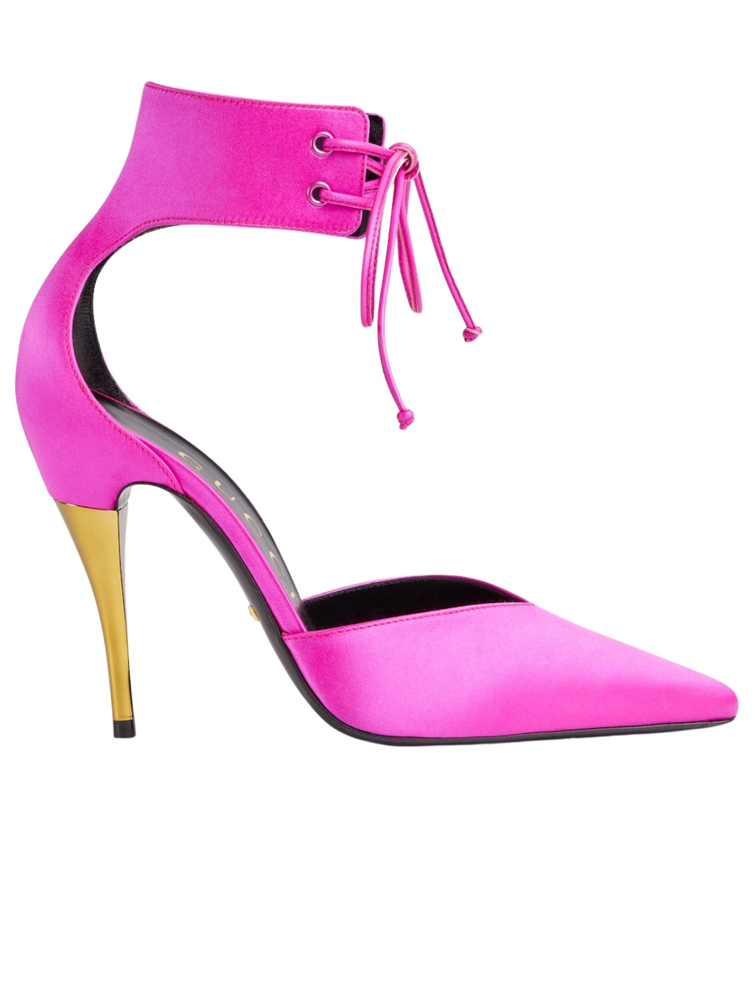 Lace-up satin Pump - 7