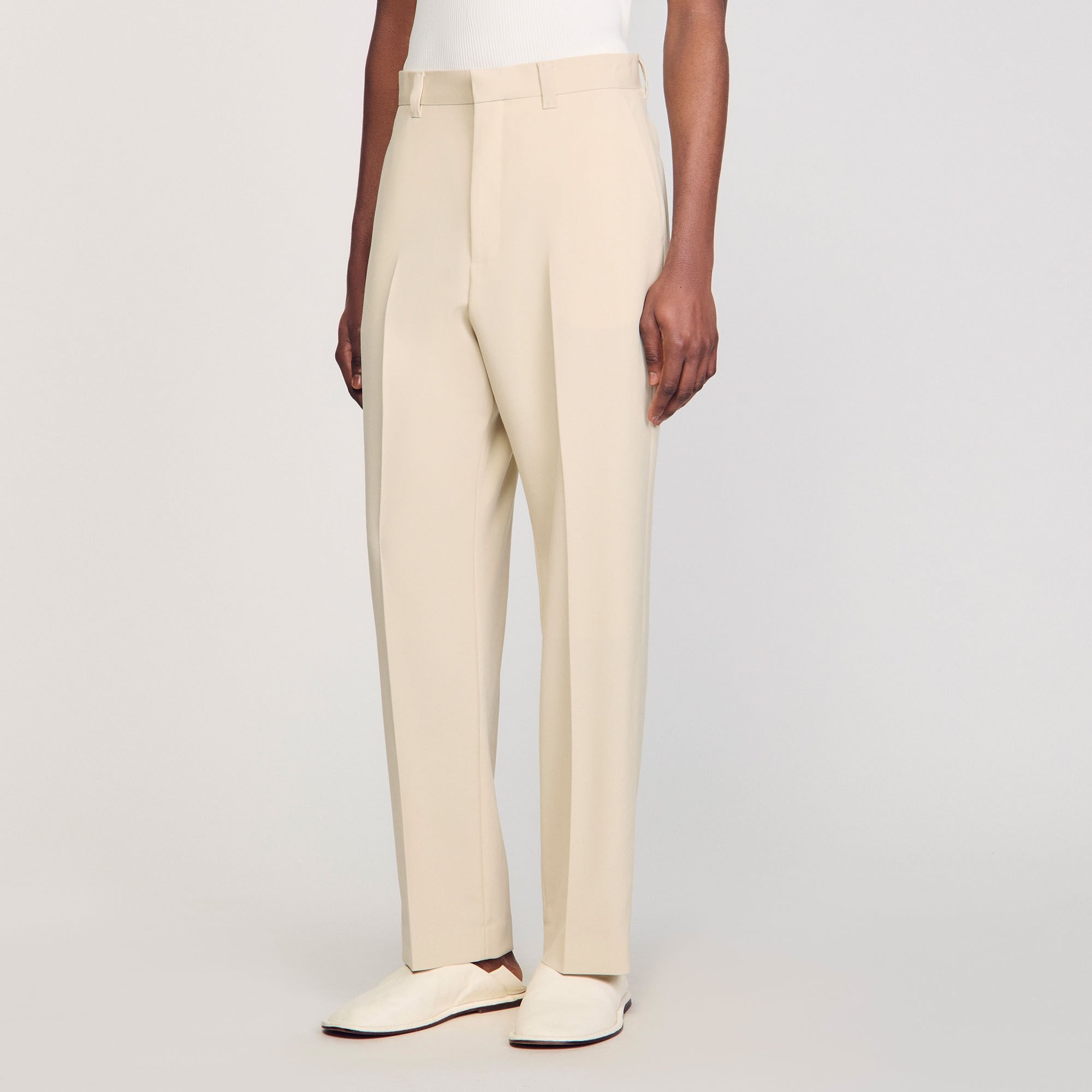 WOOL SUIT TROUSERS - 4