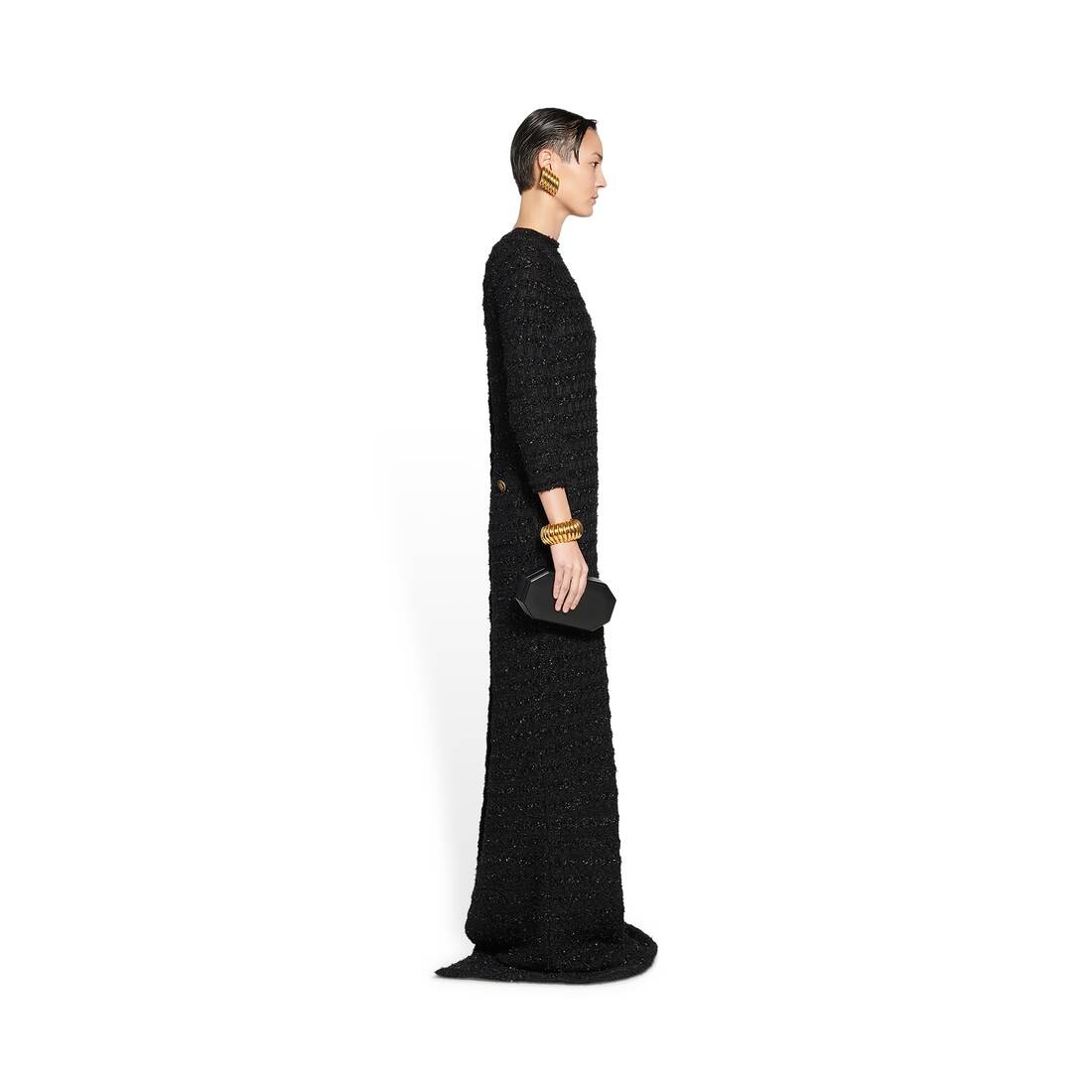 Women's Back-to-front Maxi Dress in Black - 3