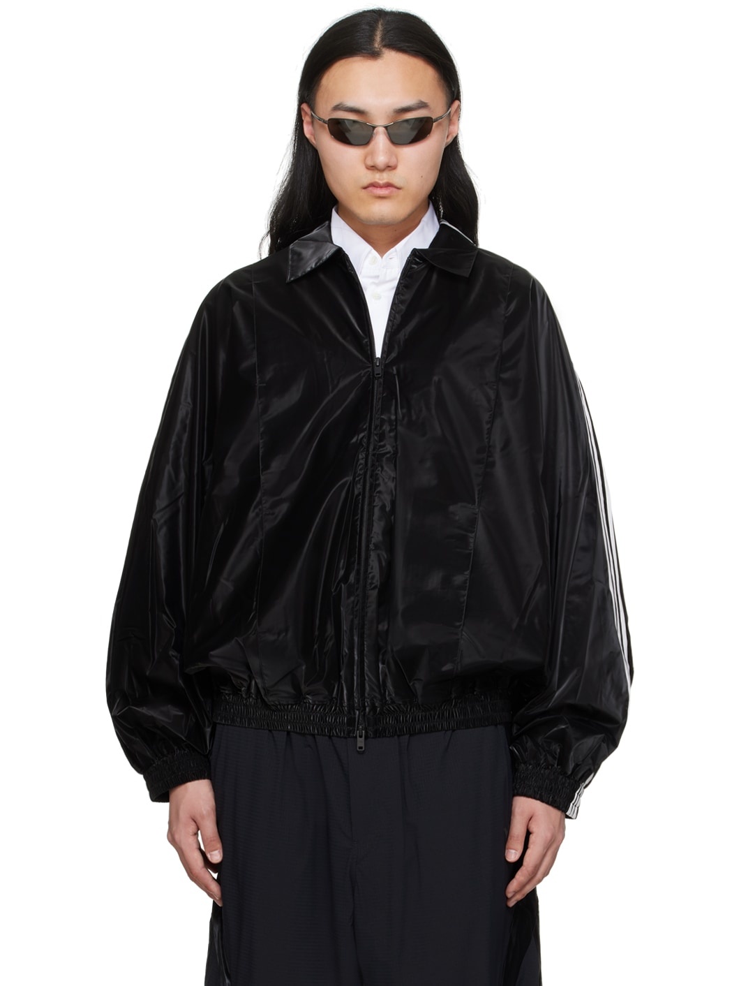 Black Paneled Jacket - 1