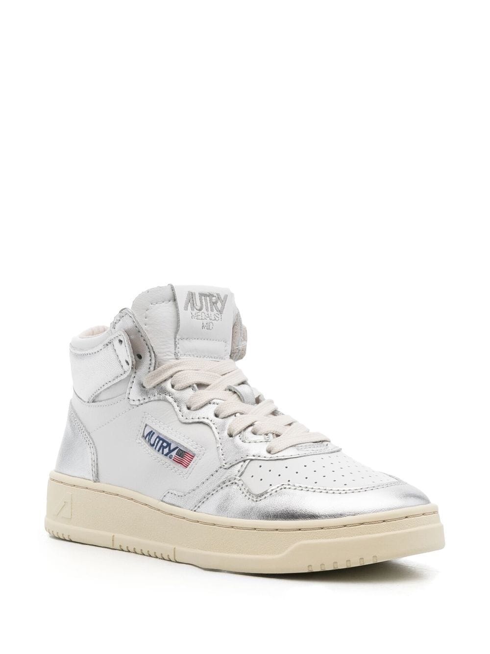 logo-patch lace-up sneakers - 2