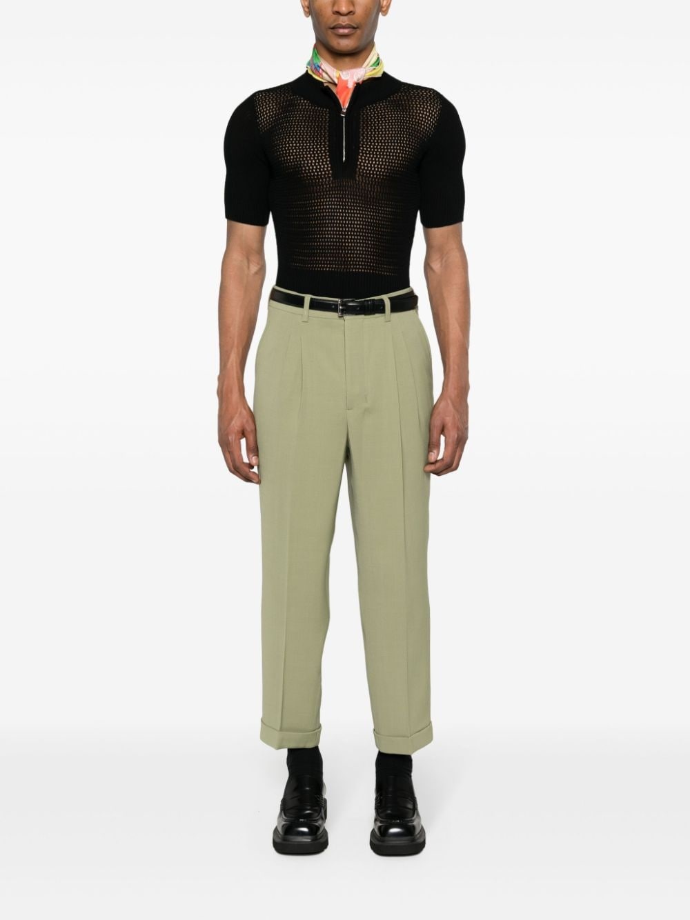 pleat-detail tailored trousers - 2