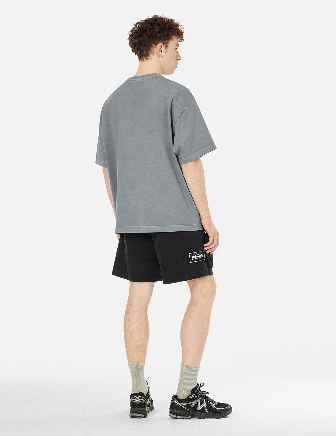 Seagull and Logo Embroidery Oversized Garment Dye T-Shirt - 4