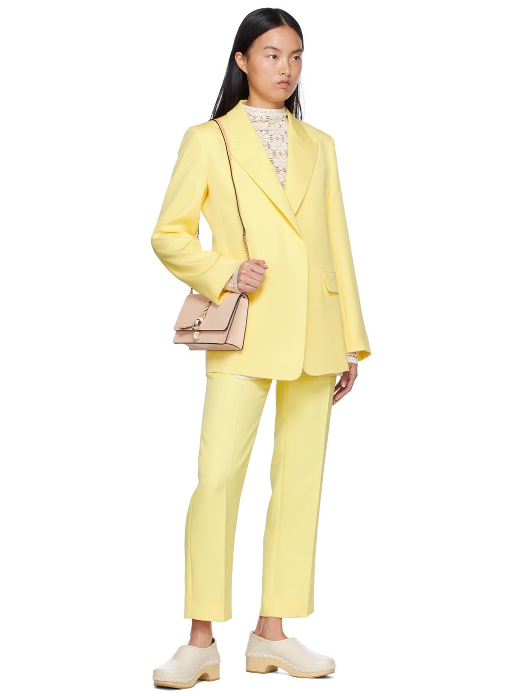Yellow Silk Trousers - 4