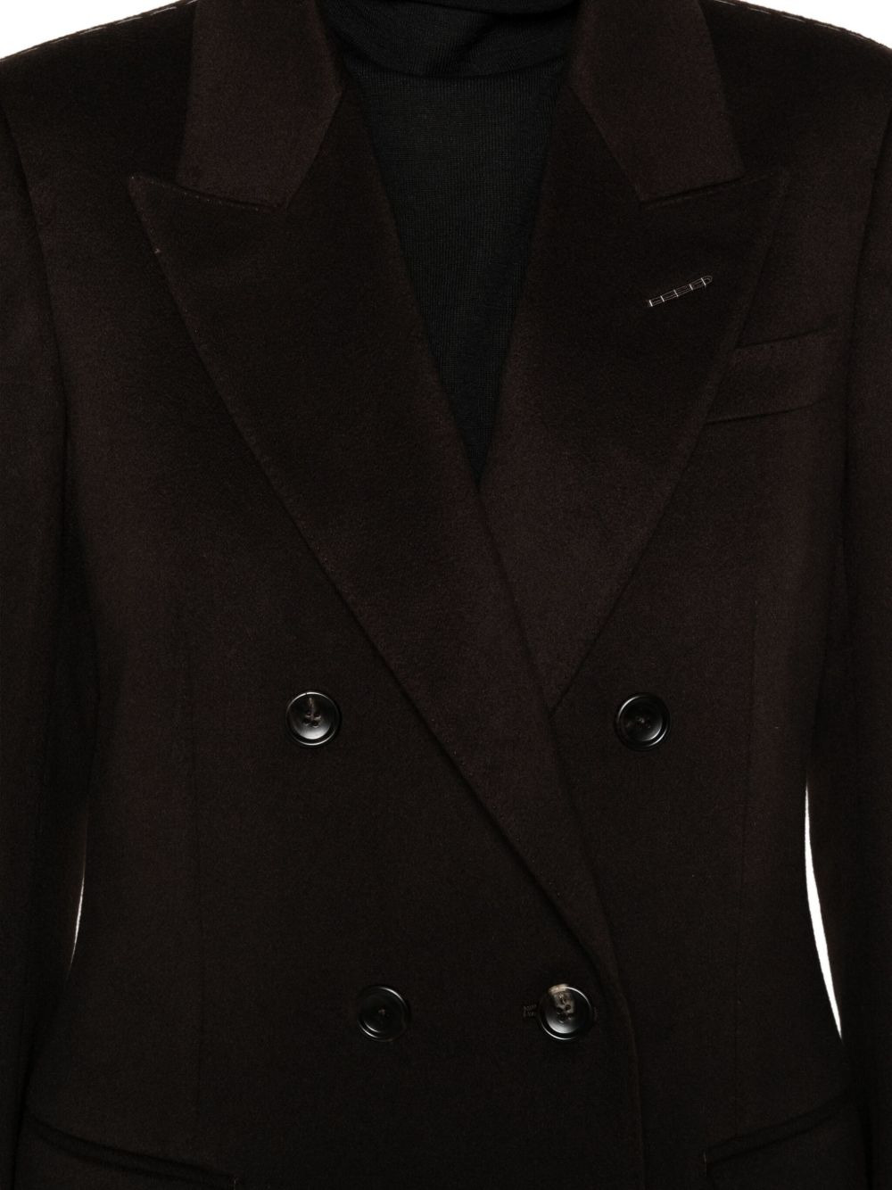 double-breasted silk coat - 5