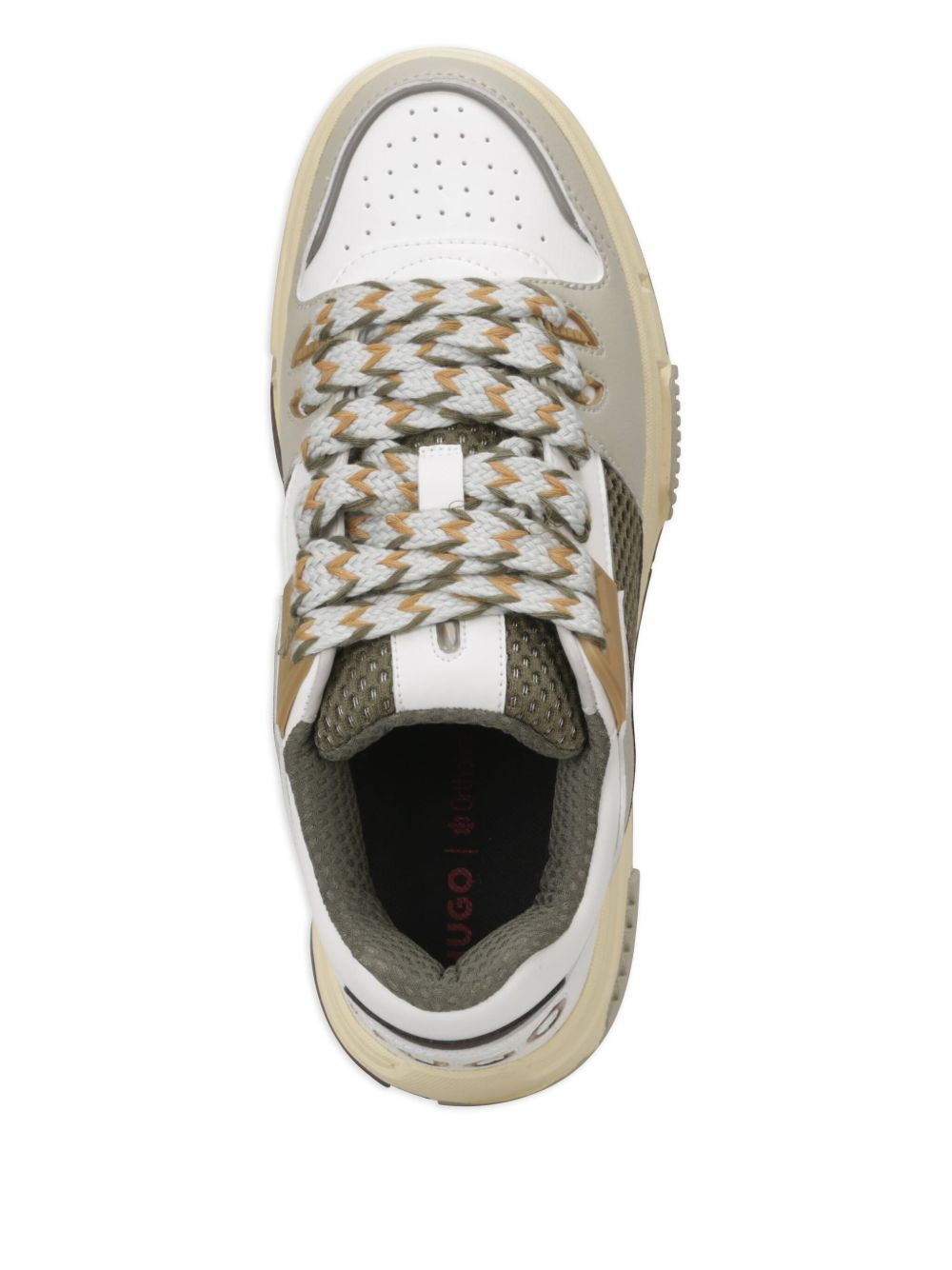 lace-up panelled sneakers - 3