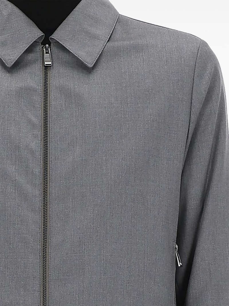 BOSS zip-up virgin-wool jacket outlook