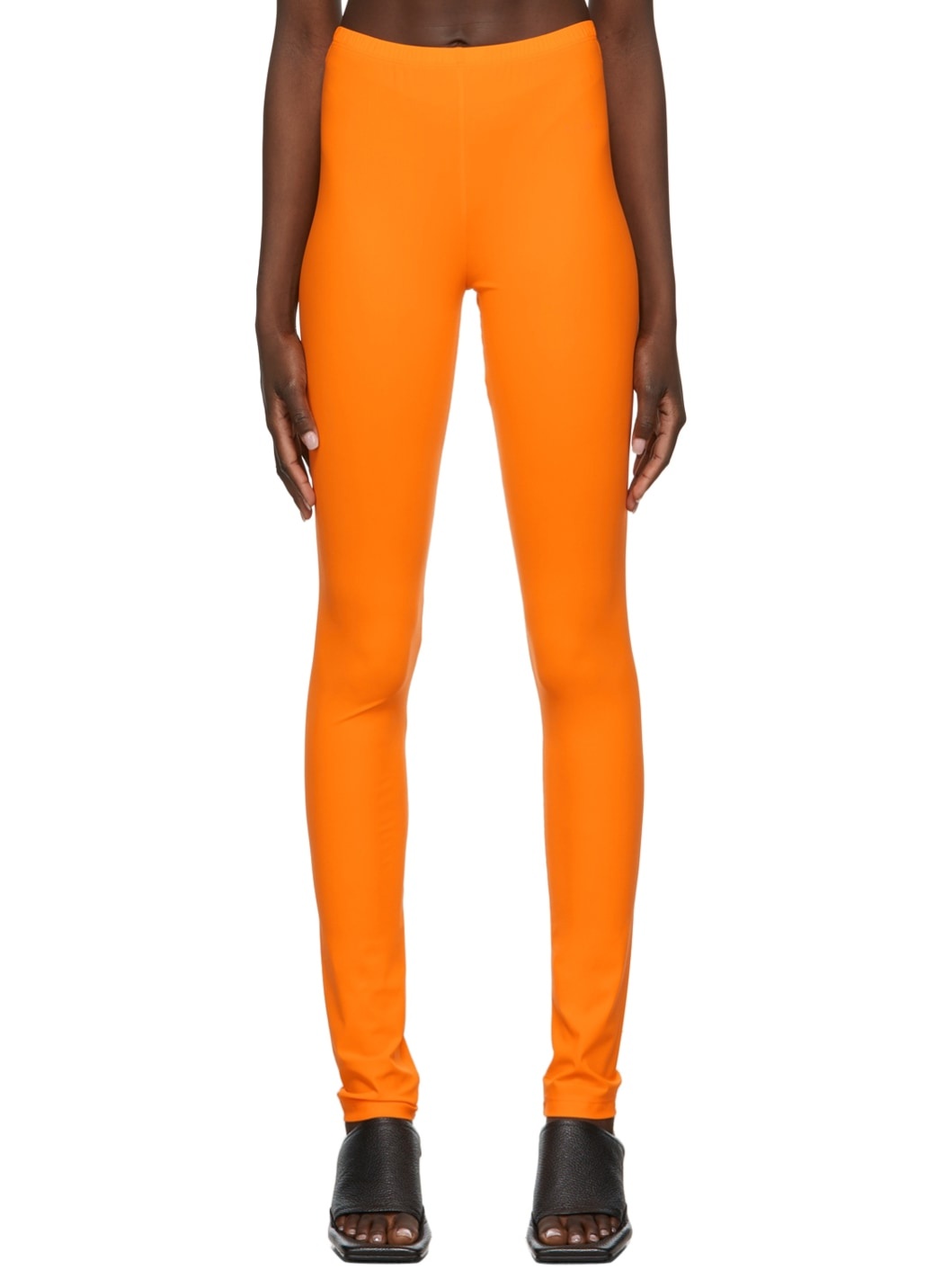 Orange Fitted Leggings - 1