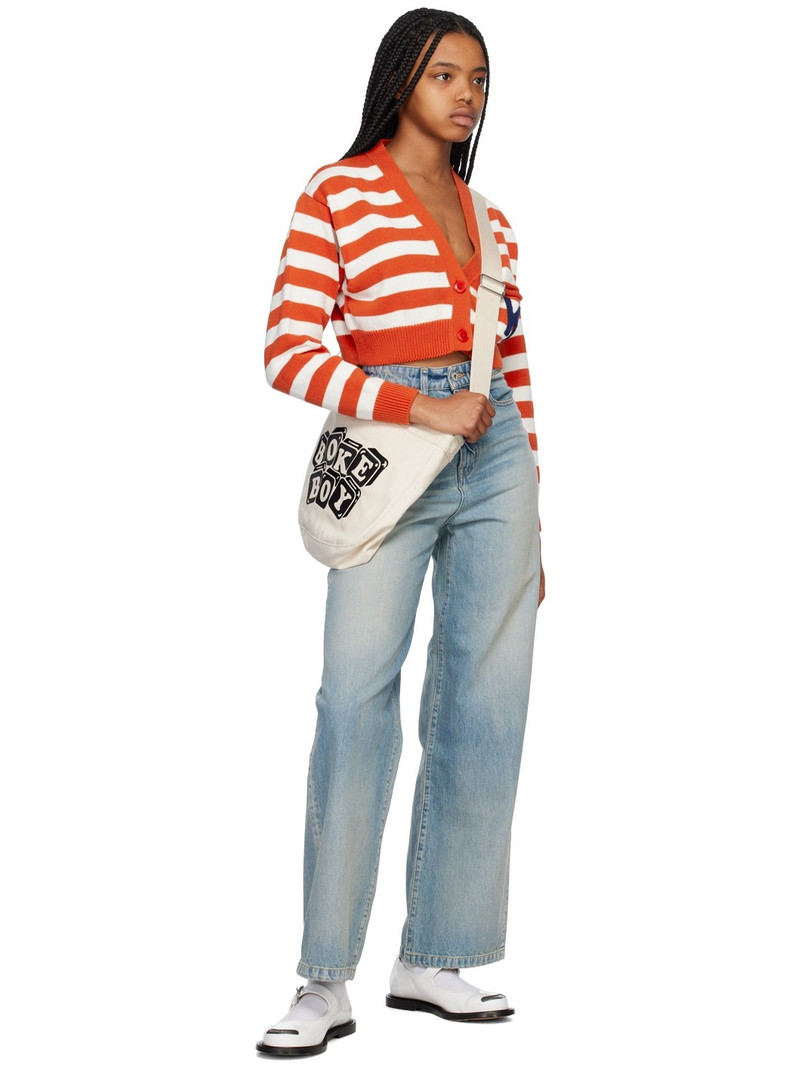 KENZO Orange Kenzo Paris Nautical Stripes Cardigan outlook