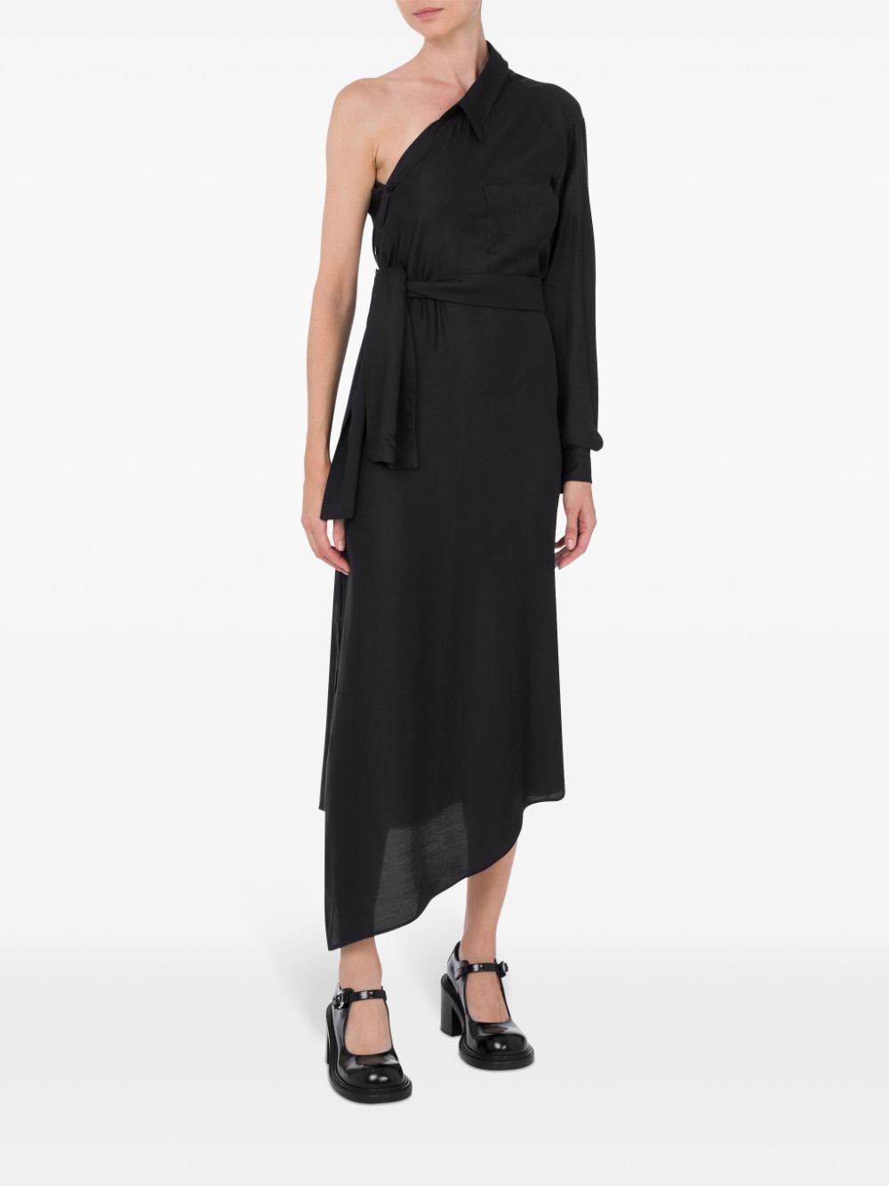 one-shoulder maxi dress - 2