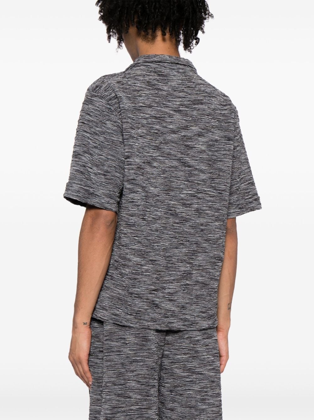 logo-plaque mÃ©lange-effect shirt - 4