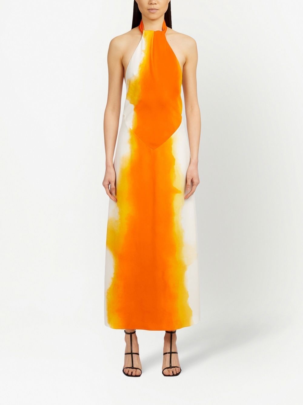 abstract-print halterneck dress - 2