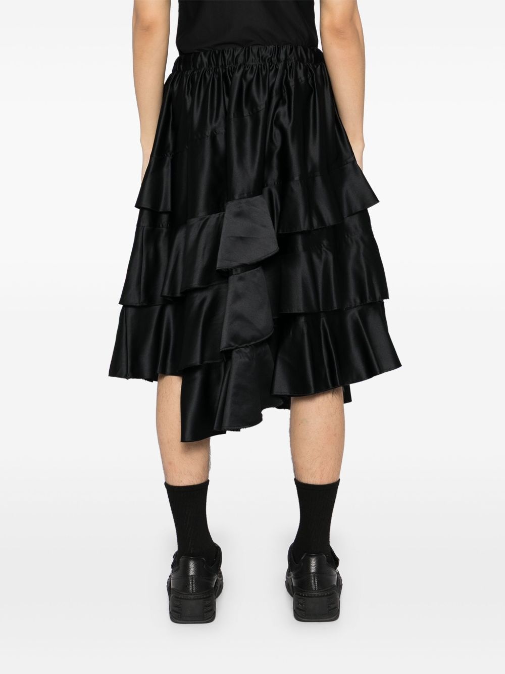 raw-edge layered skirt - 4
