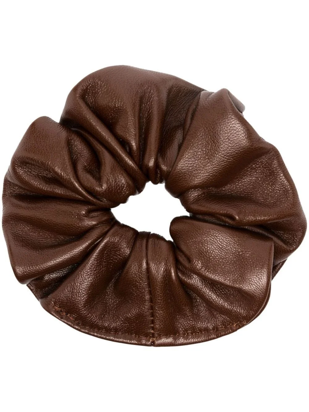 leather hair scrunchie - 1