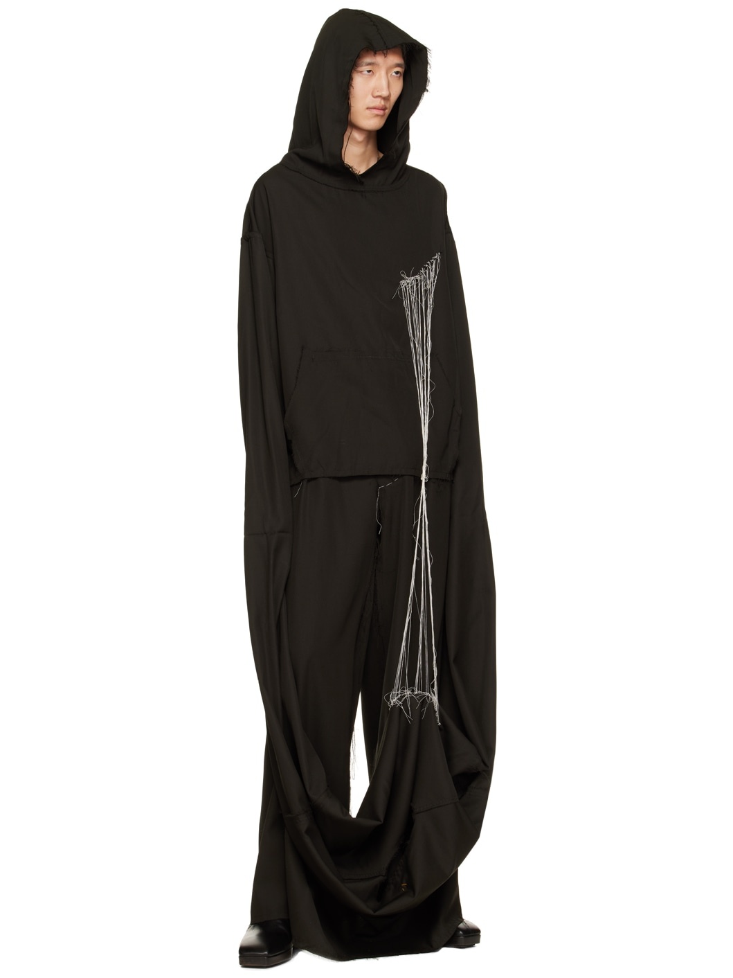 SSENSE Exclusive Black Limited Edition Lance Stitch Hoodie - 4