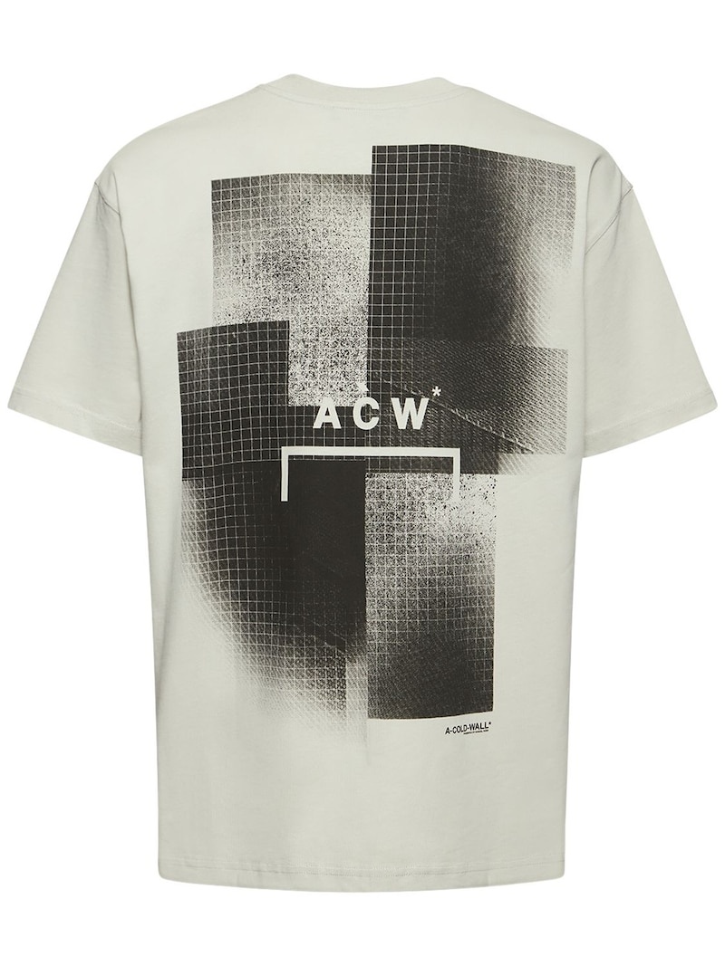 BRUTALIST PRINT COTTON JERSEY T-SHIRT - 2