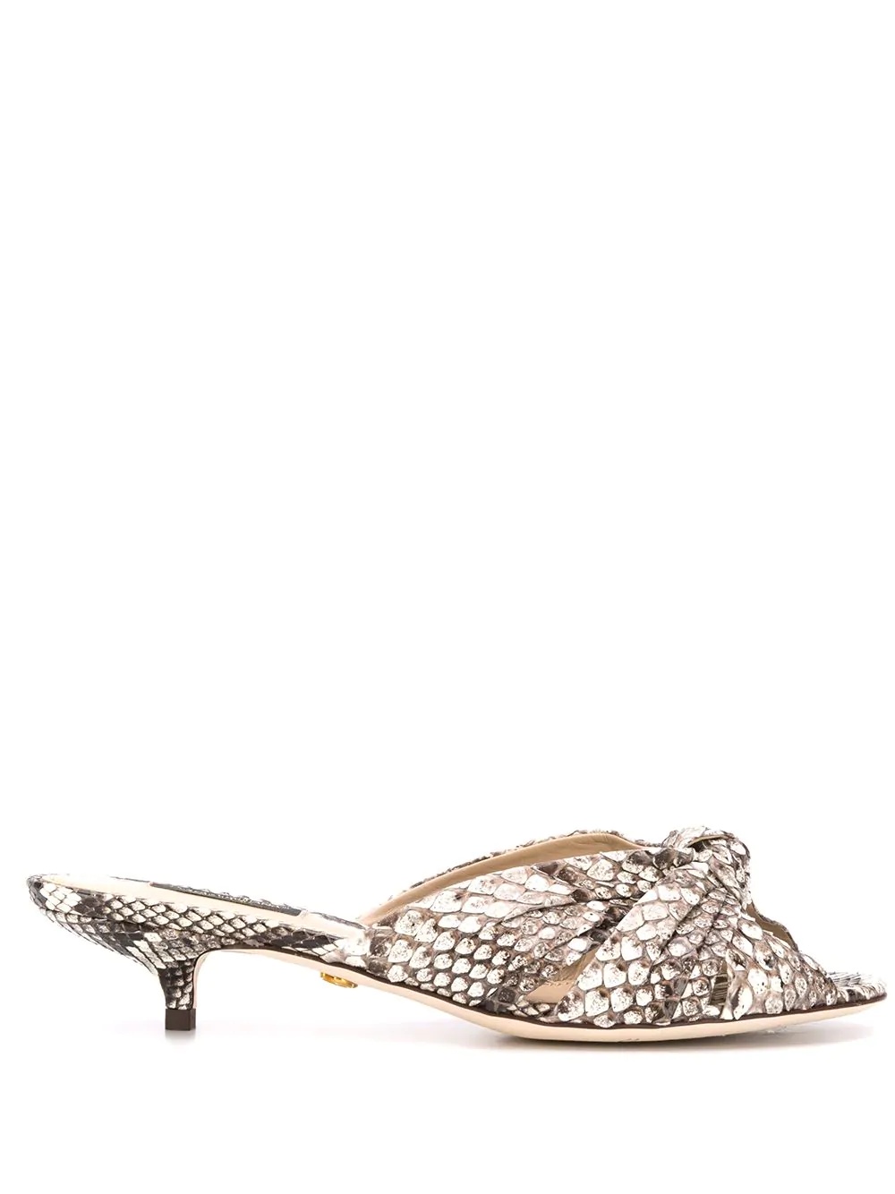 snakeskin effect mules - 1