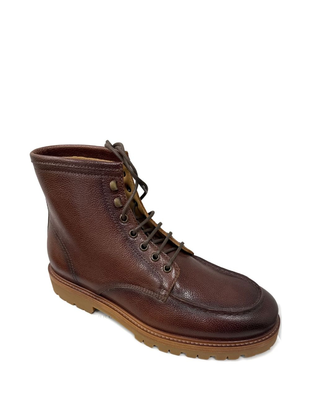 leather lace-up ankle boots - 1