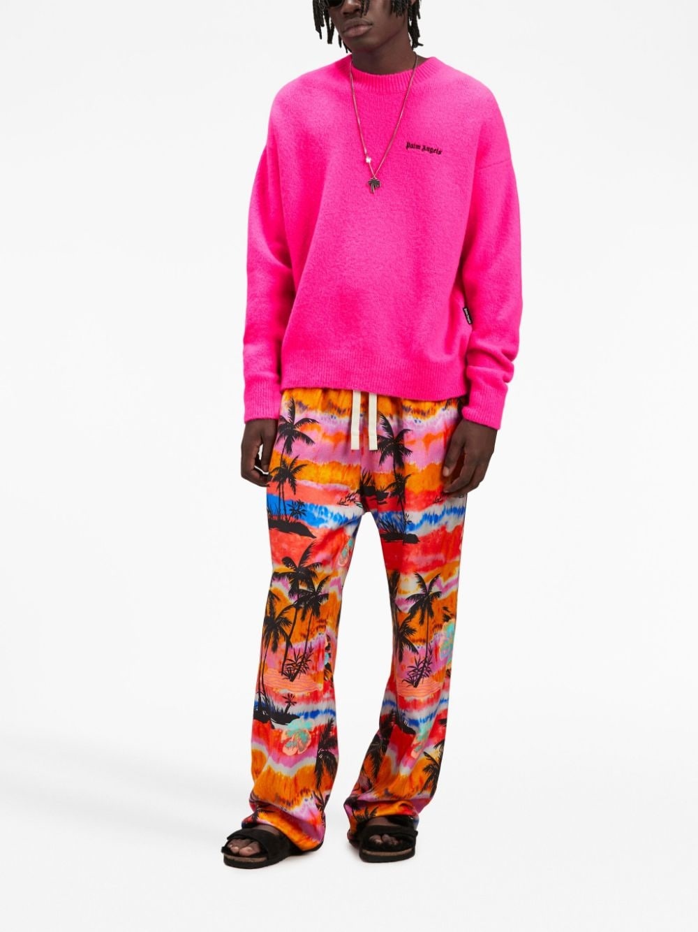 logo-embroidered wool-blend jumper - 2