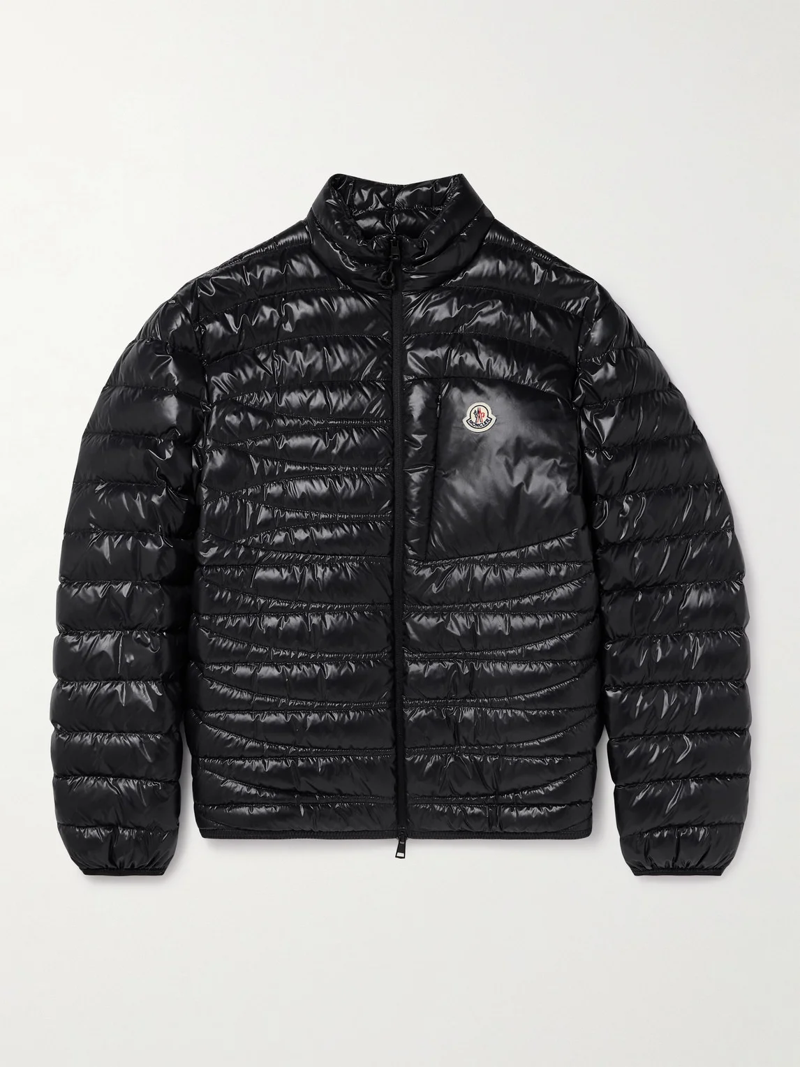 Logo-Appliquéd Quilted Nylon Laqué Down Jacket - 1