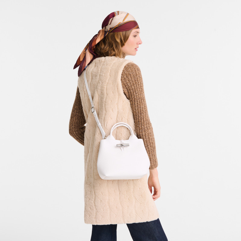 Longchamp Le Roseau S Handbag White - Leather outlook