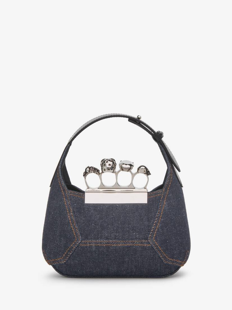 Women's The Jewelled Hobo Mini Bag in Denim 3