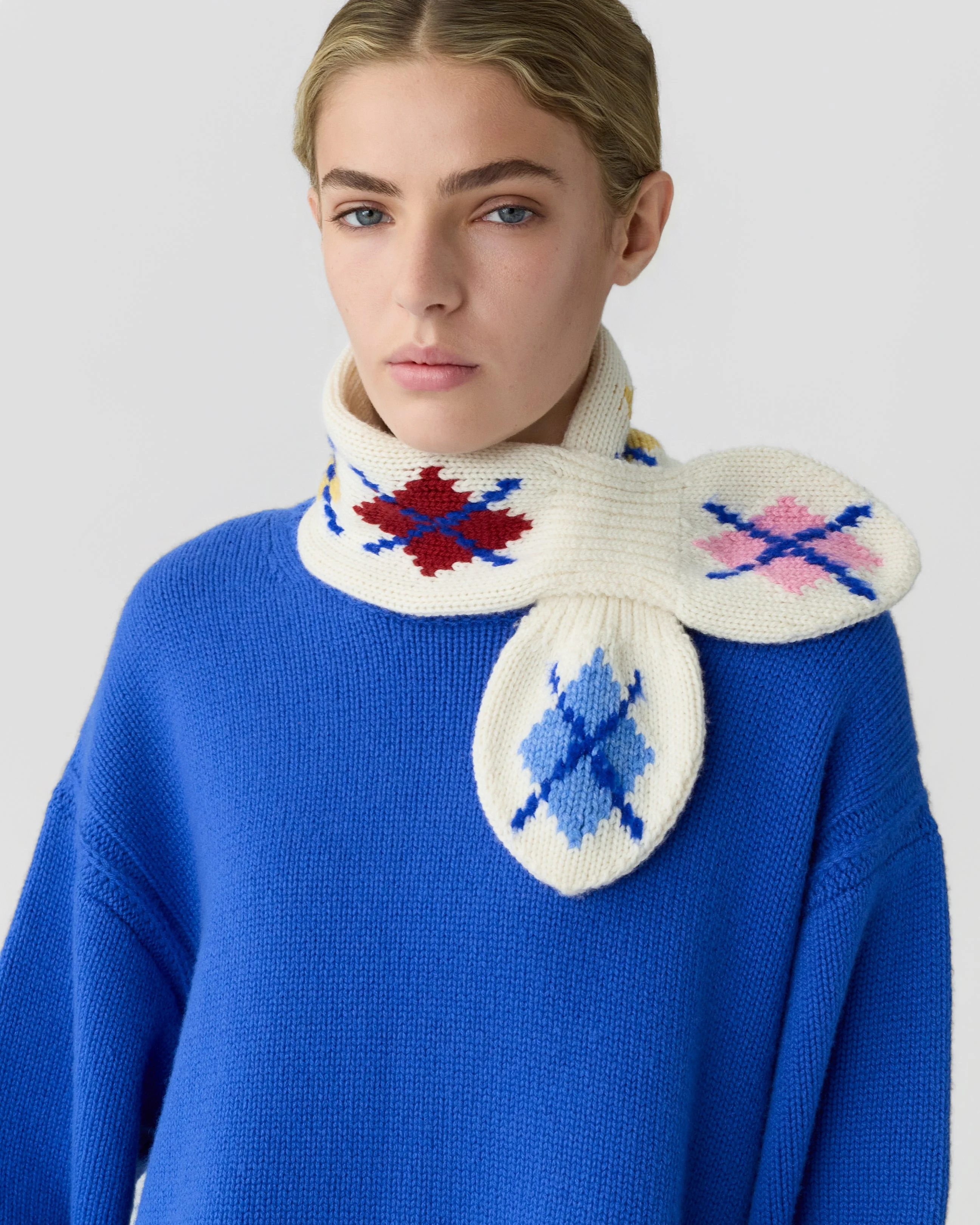 Argyle Bowtie Scarf - 1